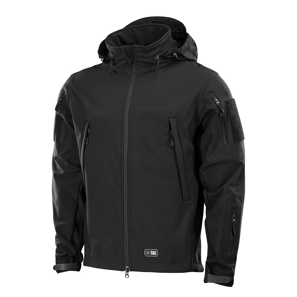 M-Tac Soft Shell jope tuule- ja veekindel, fliisvoodriga, Must