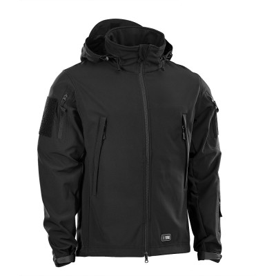 M-Tac Soft Shell jope tuule- ja veekindel, fliisvoodriga, Must