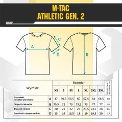 M-Tac Sweat-Wicking T-Shirt Athletic Gen.II Prakaitą išgarinantys marškinėliai