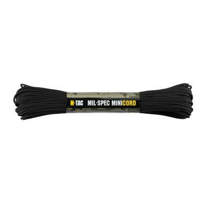 M-Tac Paracord Minicord Mil-Spec 30 m – paracord-nöör, Must