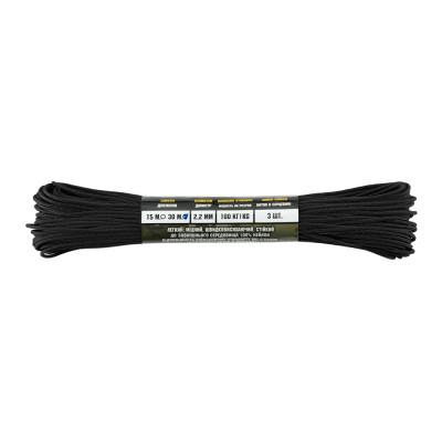M-Tac Paracord Minicord Mil-Spec 30 m – paracord-nöör, Must