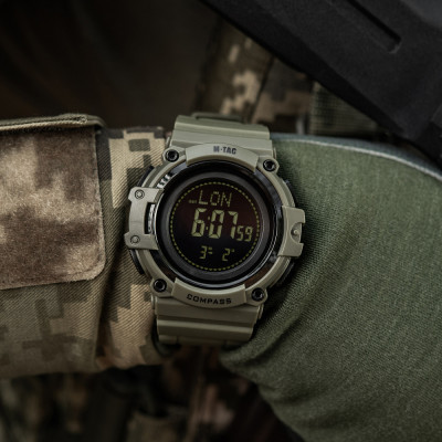 M-Tac Watch Tactical Compass 2233 – kompassiga käekell, Ranger Green