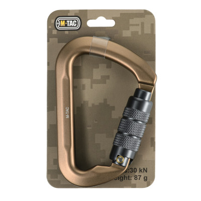 M-Tac Carabiner 10 cm with Bayonet Lock Keylock – karabiin, Khaki