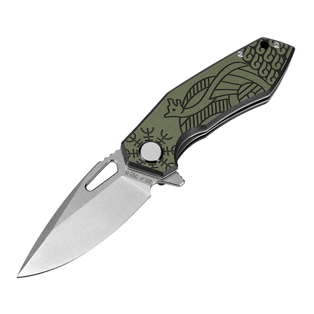 M-Tac Folding Knife Type 12 Scandinavian Stonewash – kokkupandav nuga, Olive/Black