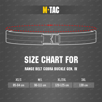 M-Tac Range Belt Cobra Buckle Gen.IV – taktikaline vöö, Must