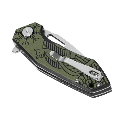 M-Tac Folding Knife Type 12 Scandinavian – kokkupandav nuga, Olive/Black