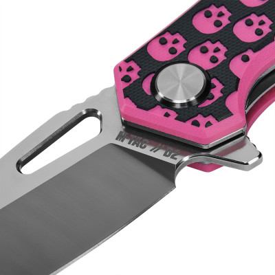M-Tac Folding Knife Type 12 Skull – kokkupandav nuga, Black/Pink/Steel