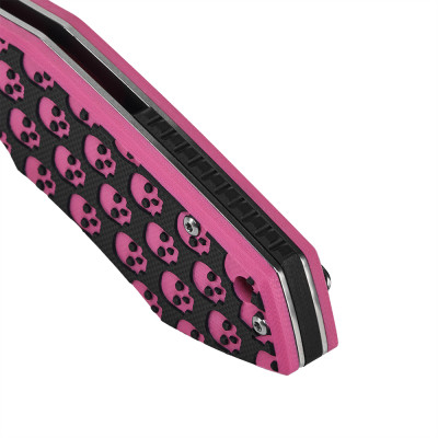 M-Tac Folding Knife Type 12 Skull – kokkupandav nuga, Black/Pink/Steel