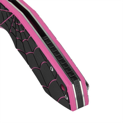 M-Tac Folding Knife Type 12 Spider Web – kokkupandav nuga, Black/Pink/Steel
