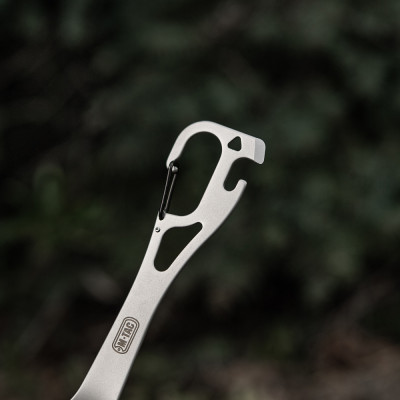 M-Tac roostevabast terasest spork 14,8 cm karabiiniga — 8/10