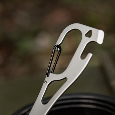 M-Tac roostevabast terasest spork 14,8 cm karabiiniga — 9/10