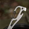 M-Tac roostevabast terasest spork 14,8 cm karabiiniga — 9/10