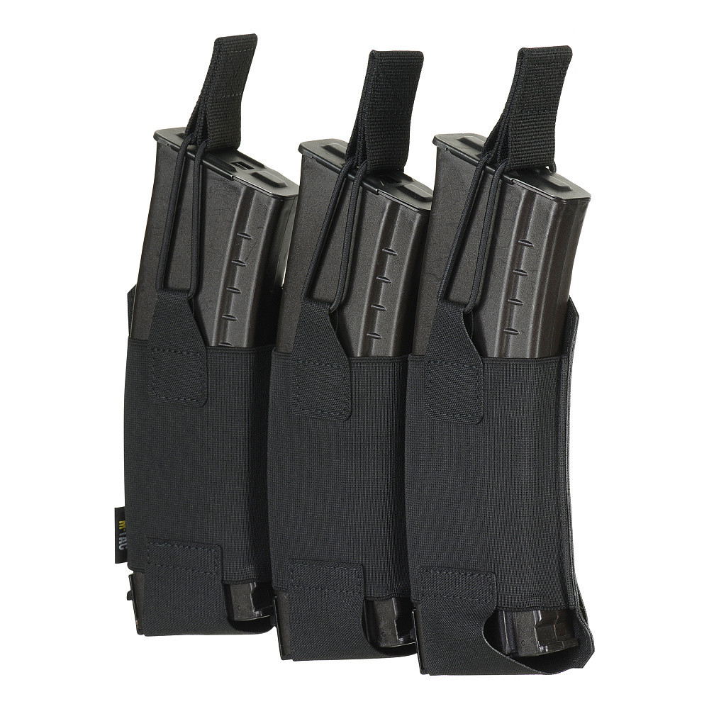 M-Tac Pouch Elastic Triple Magazine Elite Laser Cut – salvetasku, Must