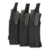 M-Tac Pouch Elastic Triple Magazine Elite Laser Cut – salvetasku, Must