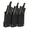M-Tac Pouch Elastic Triple Magazine Elite Laser Cut – salvetasku, Must