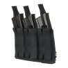 M-Tac Pouch Elastic Triple Magazine Elite Laser Cut – salvetasku, Must