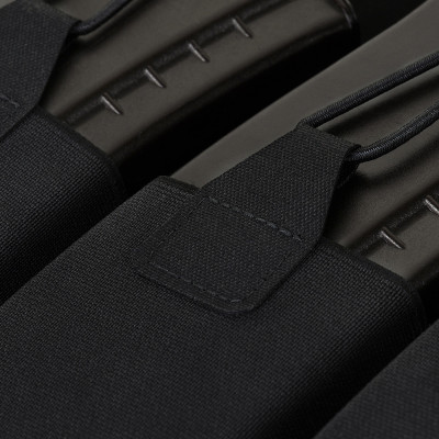 M-Tac Pouch Elastic Triple Magazine Elite Laser Cut – salvetasku, Must