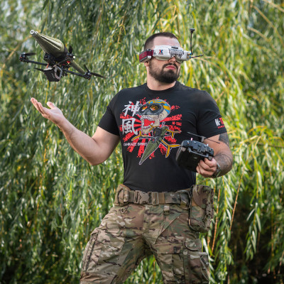 M-Tac T-särk Kamikaze Spirit FPV motiiv, Must