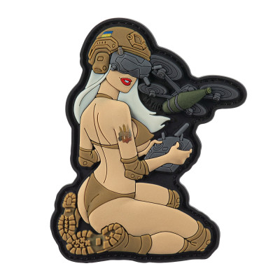 M-Tac PVC embleem „Delivery Service" Pin-Up 8,5 × 6 cm, Coyote