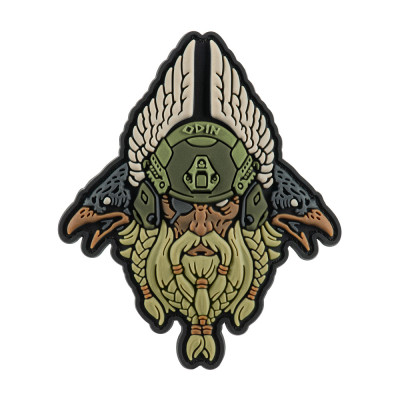 M-Tac PVC embleem „Odin" 9 × 7,5 cm, takjakinnitusega, Olive