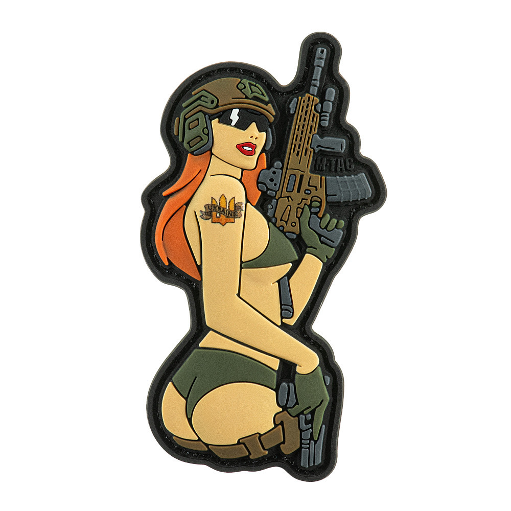 M-Tac PVC embleem „Tactical Girl" Pin-Up – 4,5 × 8,5 cm