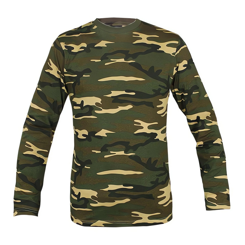 Mil-Tec pikkade varrukatega särk, 100% puuvill, Woodland