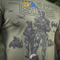 M-Tac Come to the Darkside T-Shirt Marškinėliai su Ukrainos simbolika