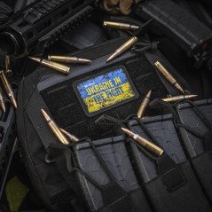M-Tac patch Ukraine in the Fight (80х50 mm) Antsiuvas su Ukrainos simbolika