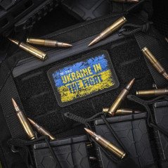 M-Tac patch Ukraine in the Fight (80х50 mm) Antsiuvas su Ukrainos simbolika