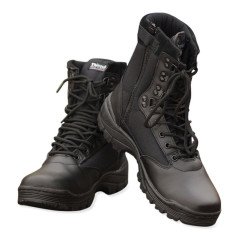 Mil-Tec Black Tactical Boots with YKK Zipper