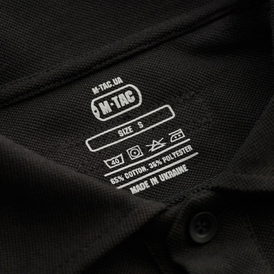 M-Tac Tactical Polo Shirt Long Sleeve 65/35 – polosärk, Must