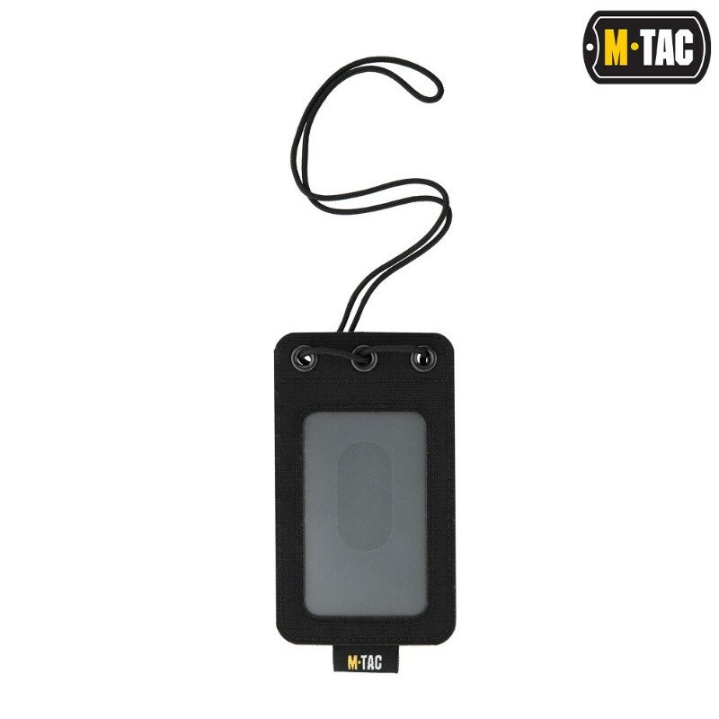 M-Tac Tactical Badge Holder Hanging ID Card Case Hook Surface Draw Cord ID kortelės ar pažymėjimo dėklas