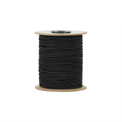 M-Tac Paracord Shock-Cord 3 mm 60 m – elastne paracord-nöör, Must