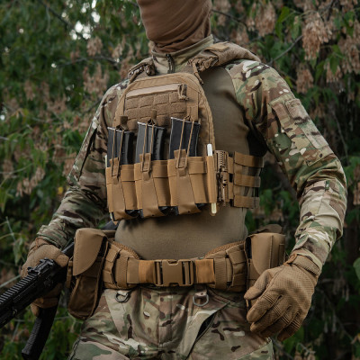 M-Tac Front Panel for Plate Carrier Three Mags – salvepaneel, Coyote