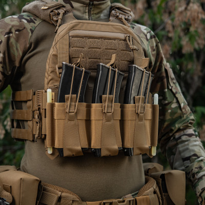 M-Tac Front Panel for Plate Carrier Three Mags – salvepaneel, Coyote