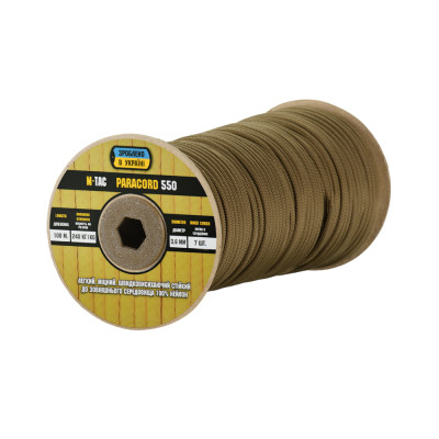 M-Tac Paracord 550 Type III 100 m – paracord-nöör, Coyote