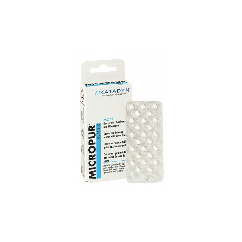 Katadyn Micropur Classic MC1T Vandens dezinfekcijos priemonė, 4x25 tab.