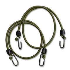 Mil-Tec Elastic Shock Cords With Hooks Elastinė virvė su kabliukais, 2vnt