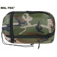 Mil-Tec Woodland Mummy Sleeping Bag 2-Layers Dvisluoksnis miegmaišis Woodland marginimo