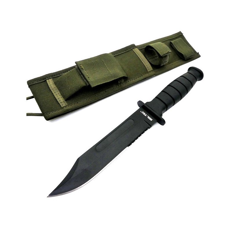 Mil-Tec Od ′army′ Combat Knife With Sheath Peilis su įmaute