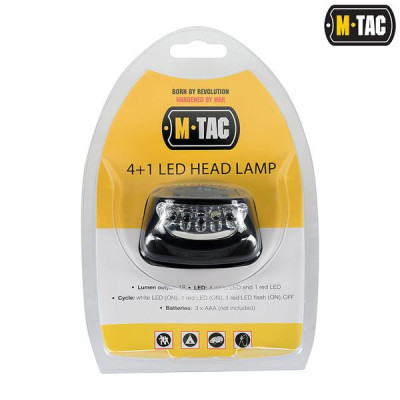 M-Tac pealamp 4+1 LED punane valgus, kuni 18 lm — 8/8