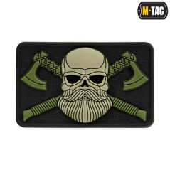 M-Tac Bearded Skull 3D PVC moraalimärk – 80×50 mm