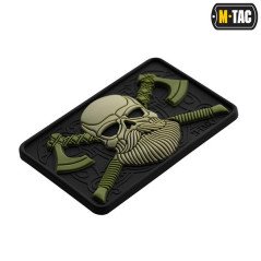 M-Tac Bearded Skull 3D PVC moraalimärk – 80×50 mm