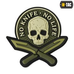 M-Tac No Knife No Life 3D PVC märk – 50×50 mm