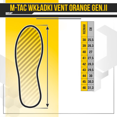 M-Tac Vent Orange Gen.II sisetallad – polüuretaanvaht