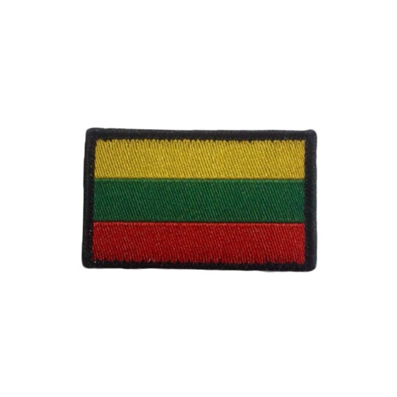 Kootud Leedu trikoloori plaaster 52 × 32 mm Velcro
