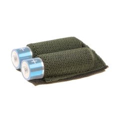 Invader Gear Battery Strapp AA 3-pack OD Velcro Baterijų dėklas tvirtinamas Velcru