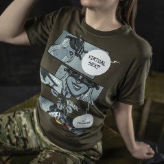 M-Tac T-Shirt Comics Drone Girl Marškinėliai su dronų motyvais