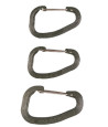 Wildo karabiinide komplekt 3 tk 2 keskmist + 1 suur, Olive