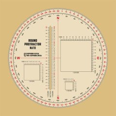 M-Tac Ecopybook Tactical Ruler Protractor round (130mm) NATO Liniuotė/matlankis